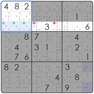 finned x wing sudoku
